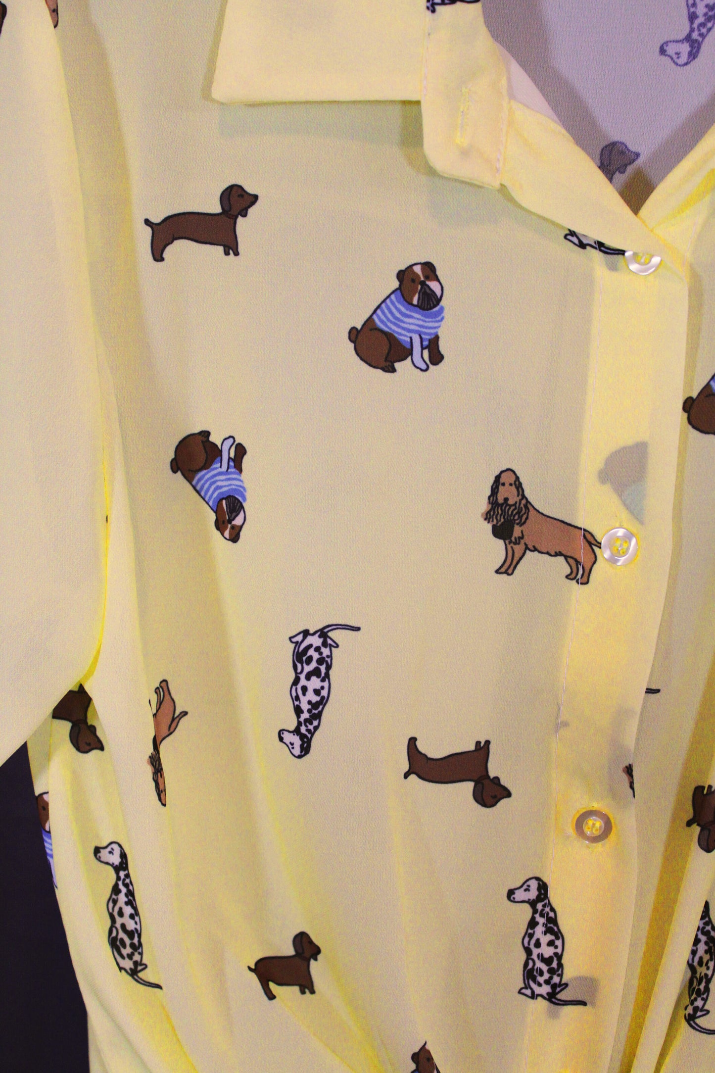 Camicia donna Dogs – originale, femminile e casual chic – Peplo