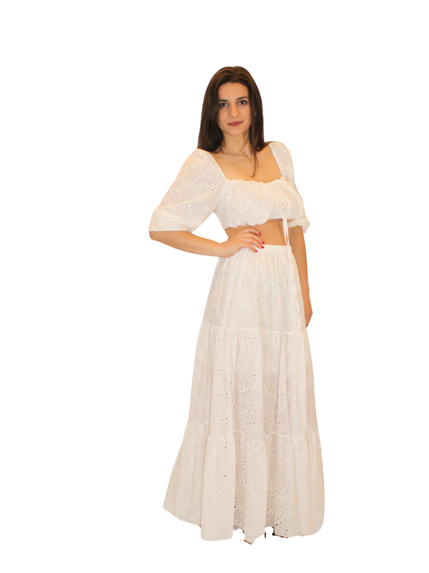 Completo in pizzo Sangallo