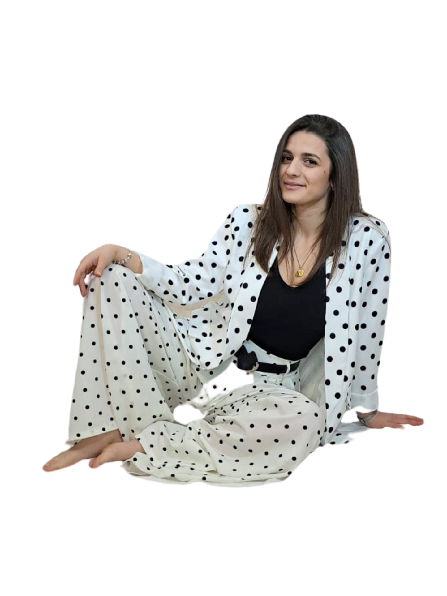 Giacca Pois bianca e nera