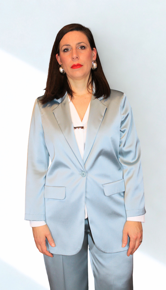 Giacca donna effetto raso – elegante e chic – Peplo