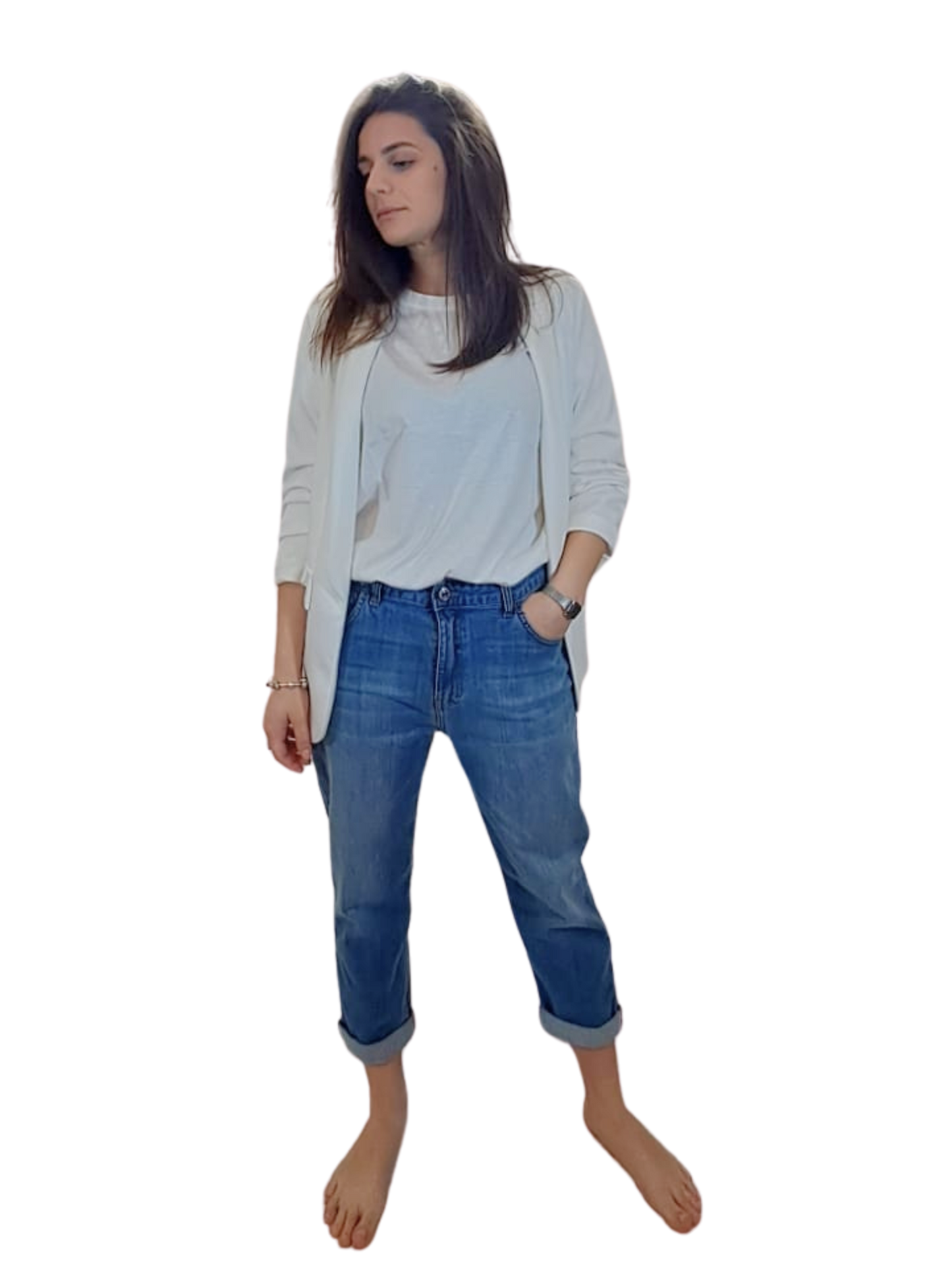 Giacca manica arricciata