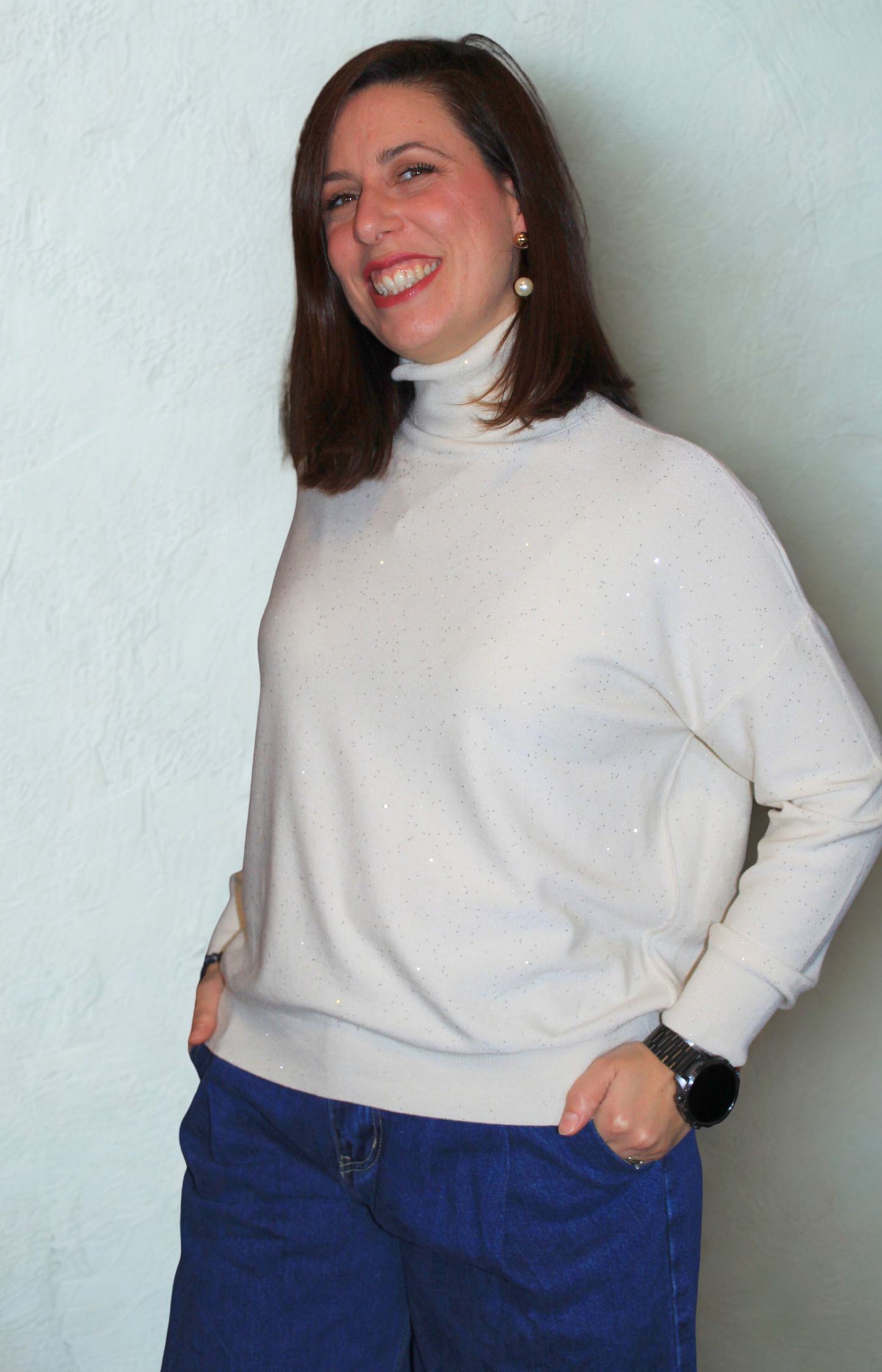 Maglione donna con cristalli – elegante e confortevole