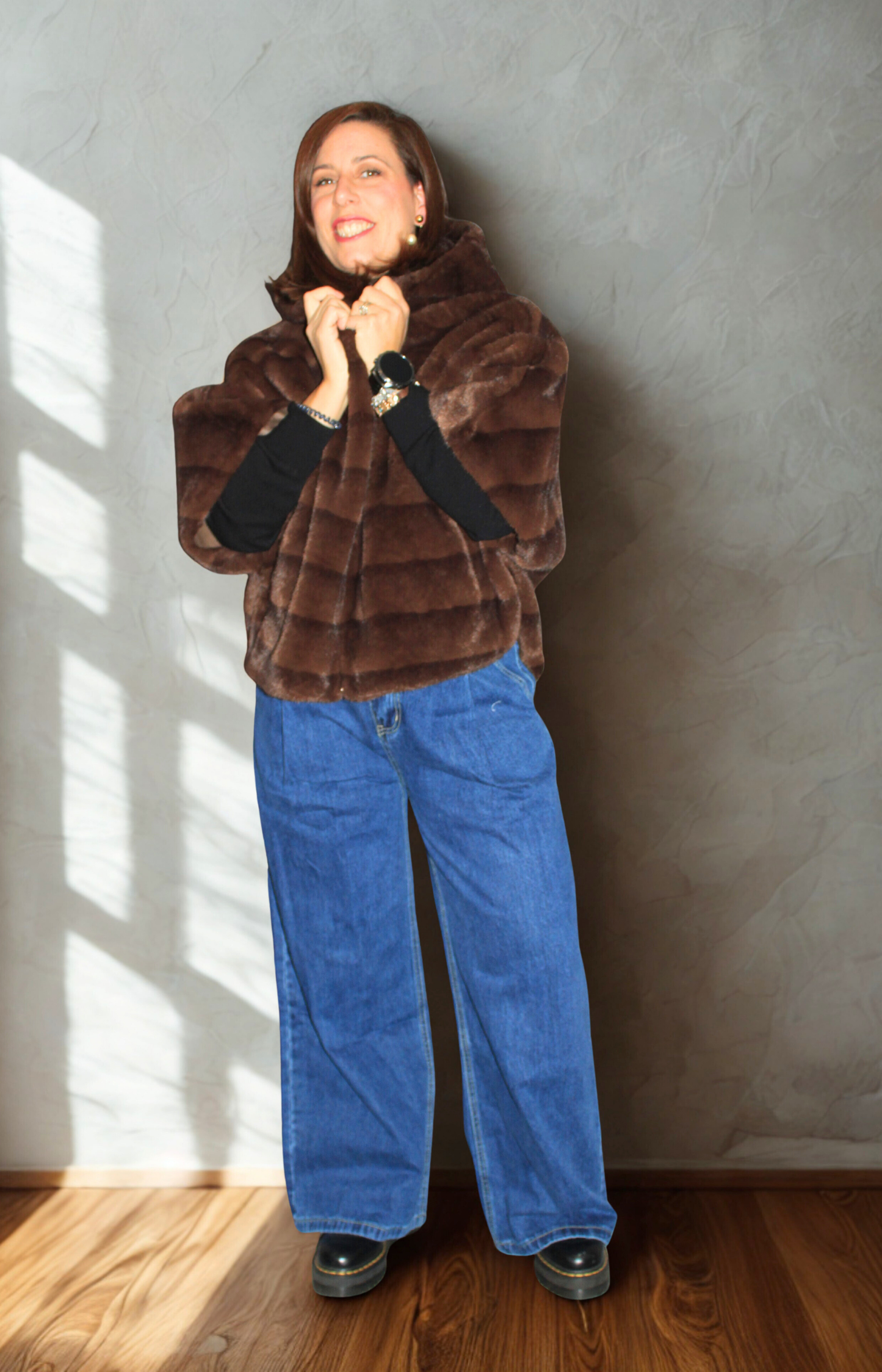 Ecopelliccia donna manica 3/4 – elegante e confortevole