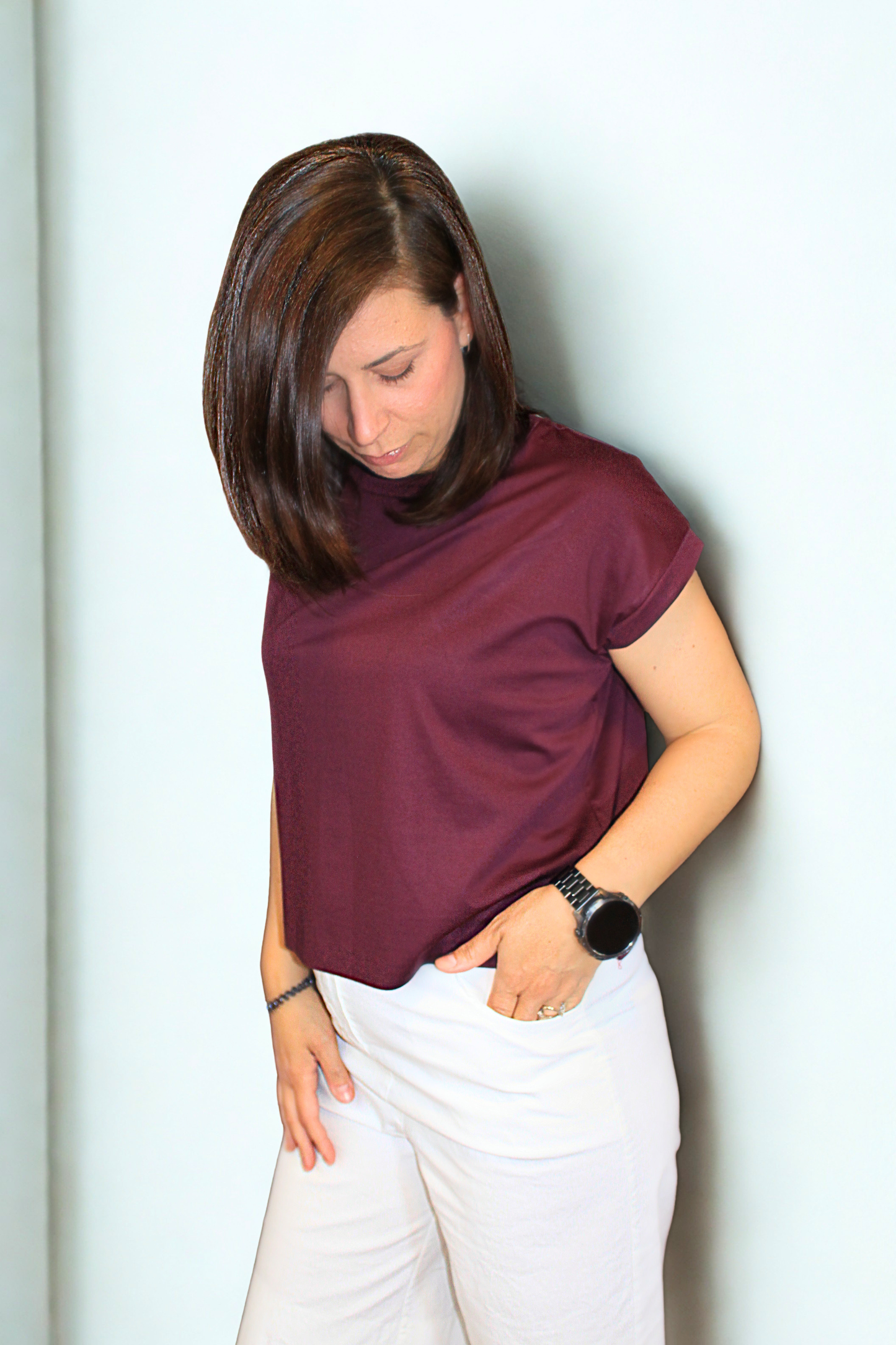 T-Shirt taglio vivo donna in cotone morbido e versatile - Peplo