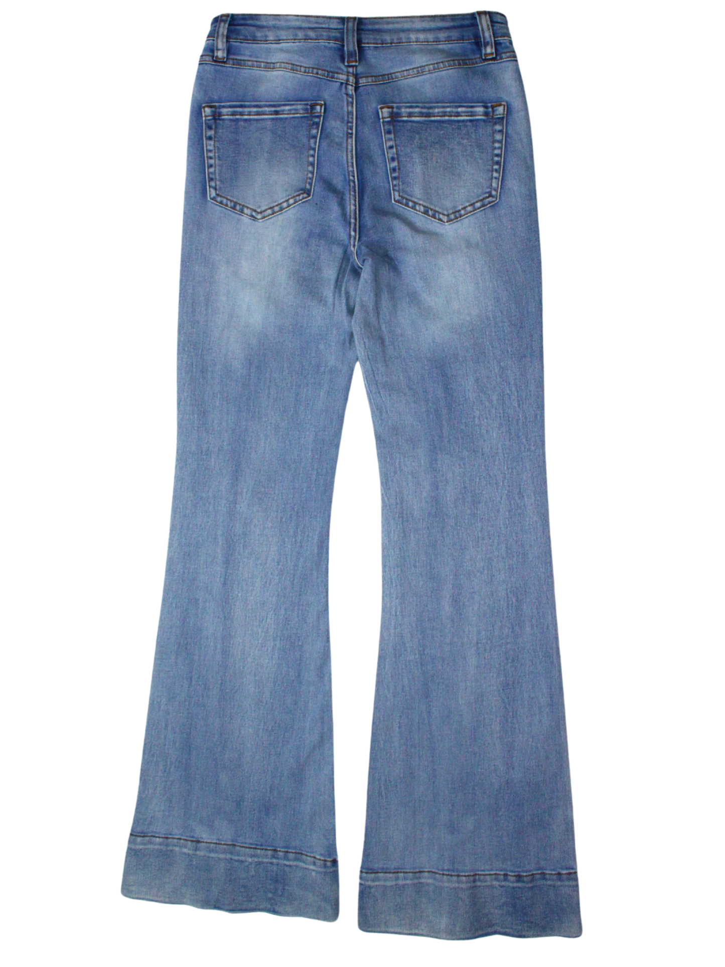 Jeans a zampa con strass