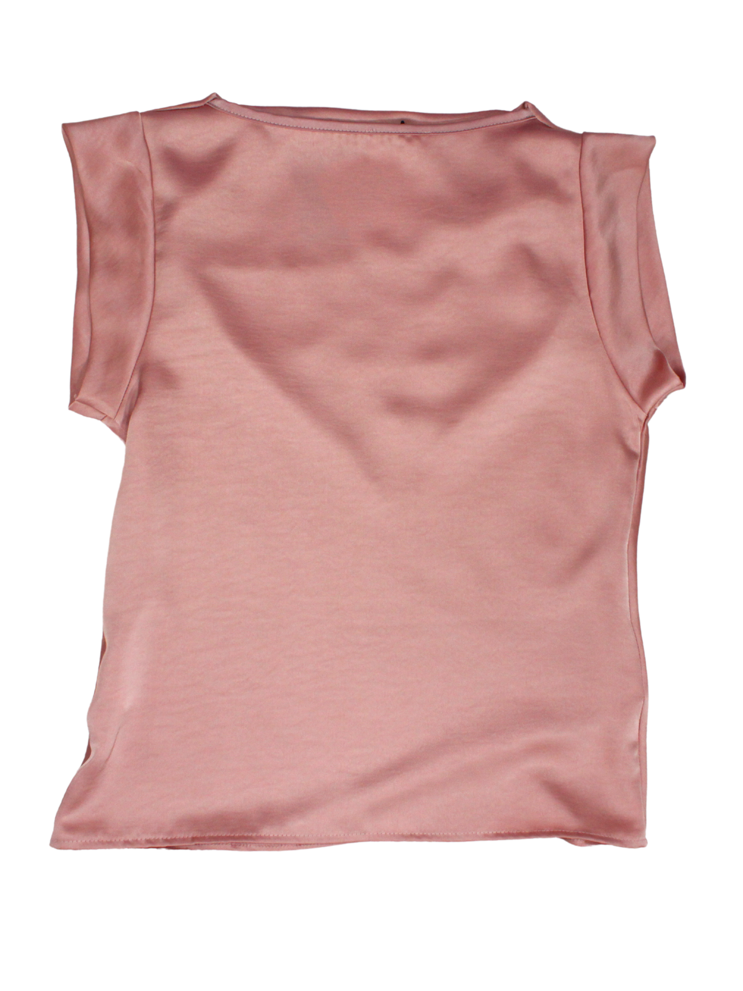 Top effetto raso scollo a drappeggio