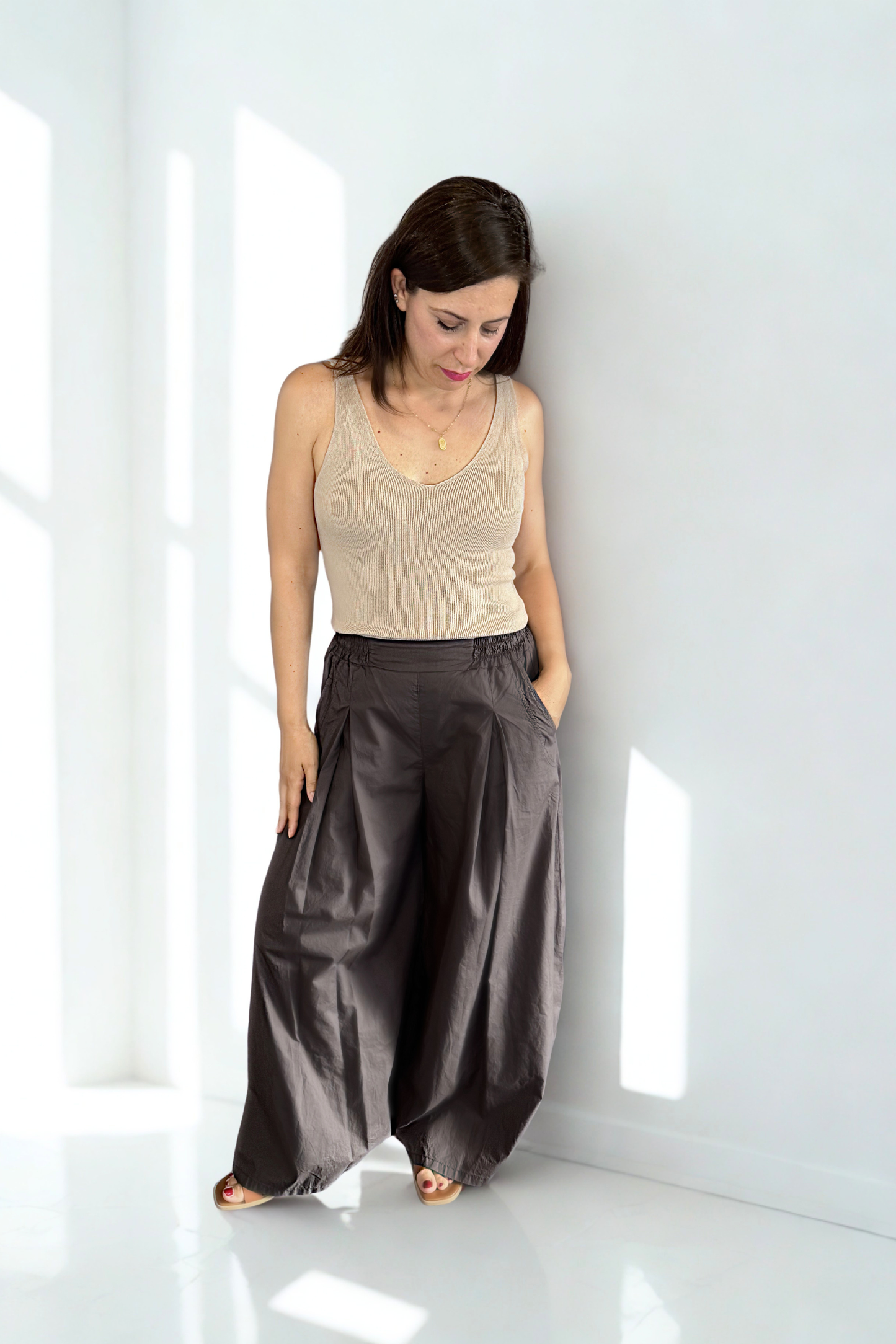 Pantalone wide lag