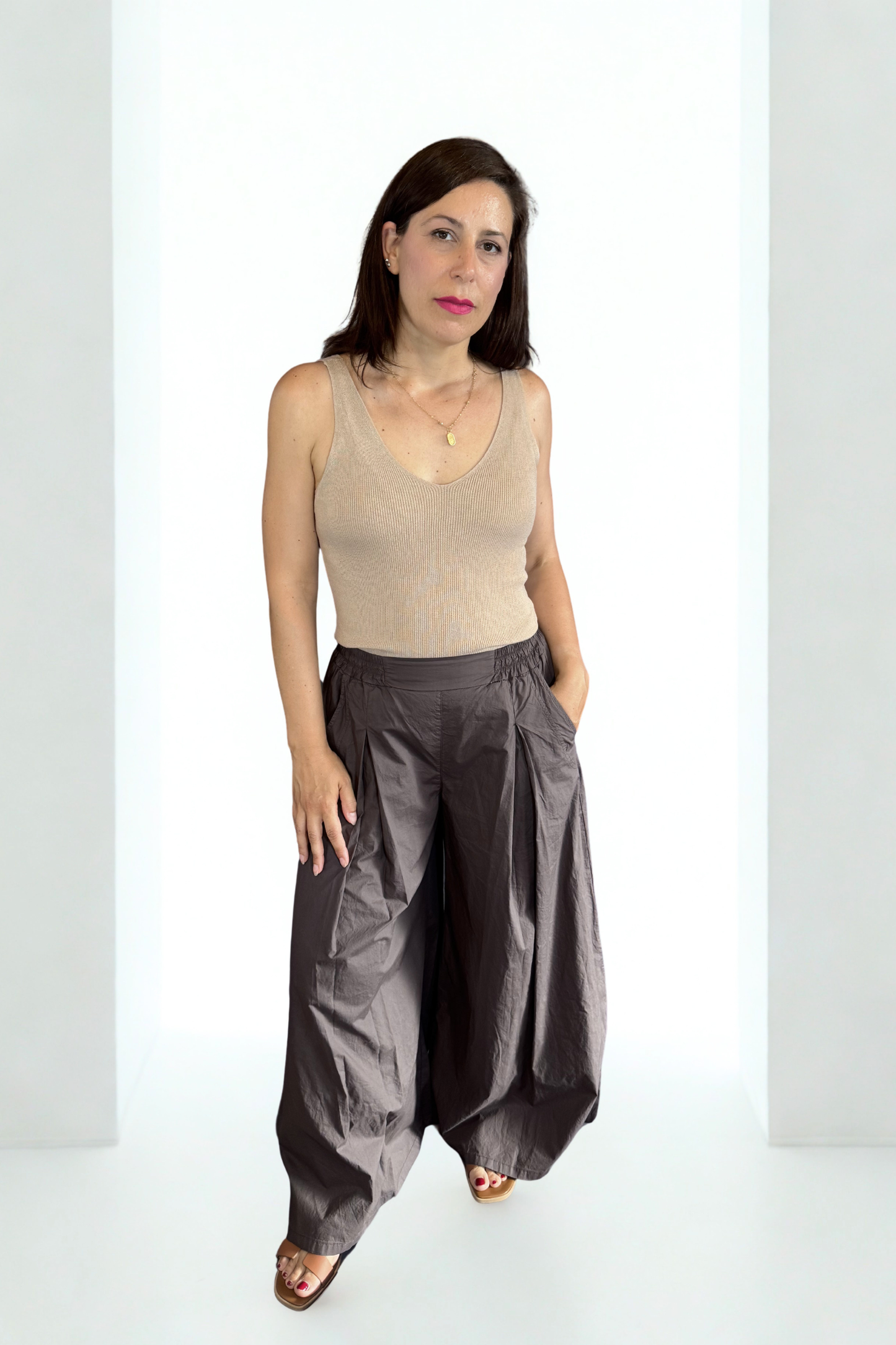 Pantalone wide lag
