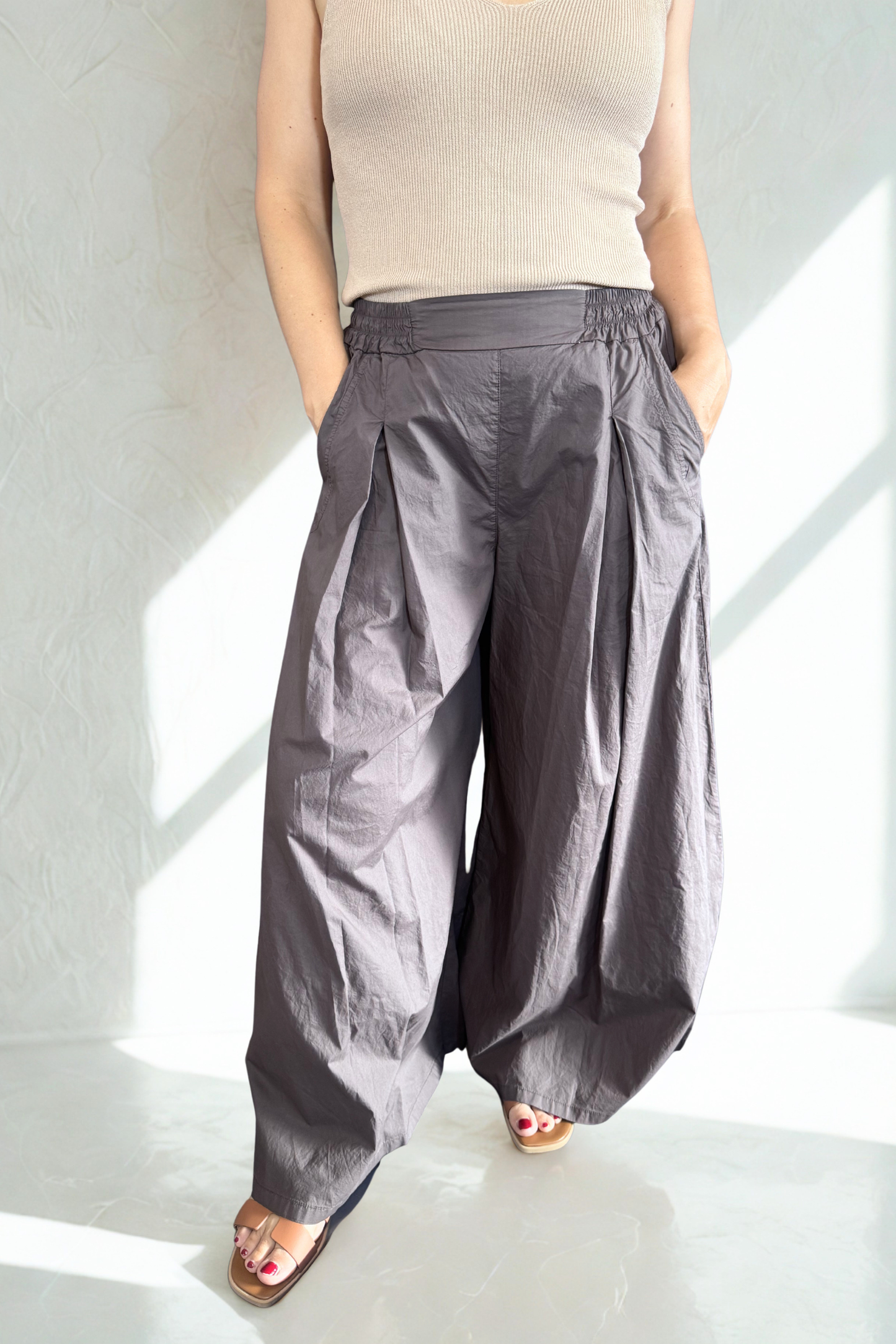 Pantalone wide lag