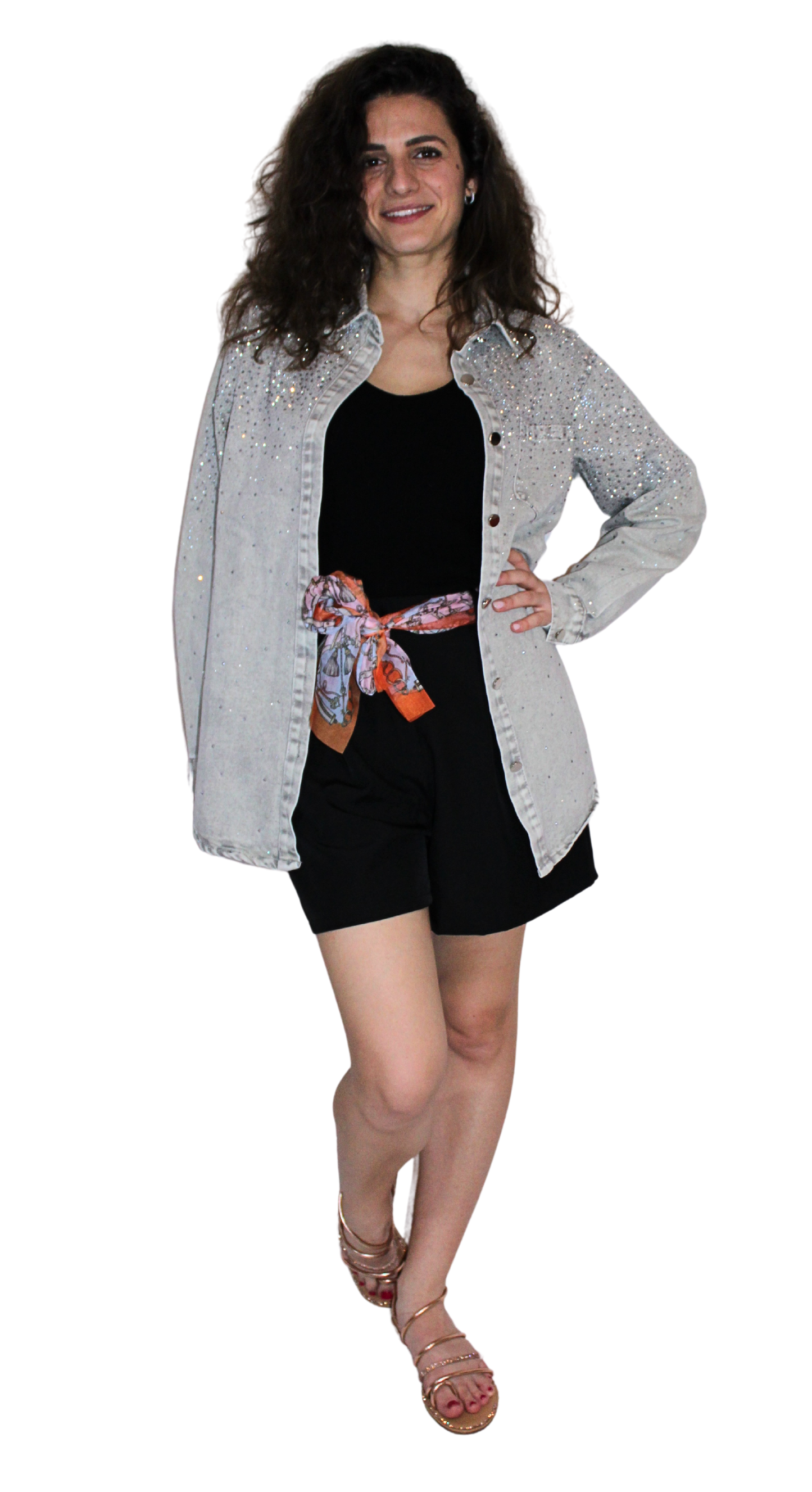 Shorts cinta foulard