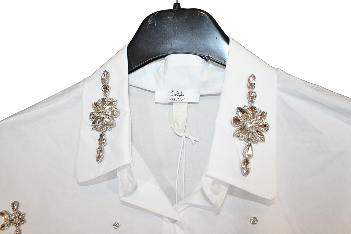 Camicia donna Jewel – elegante con dettagli gioiello – Peplo