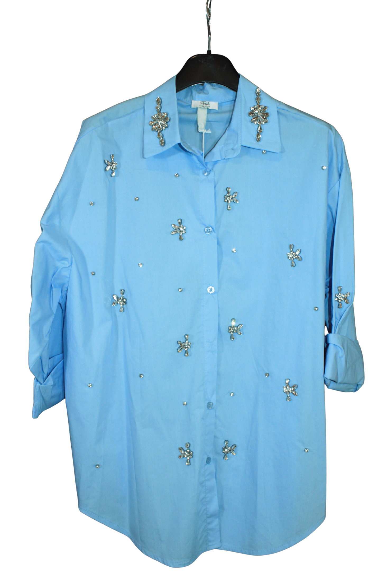 Camicia donna Jewel – elegante con dettagli gioiello – Peplo