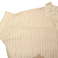 Camicia in pizzo viscosa e lino