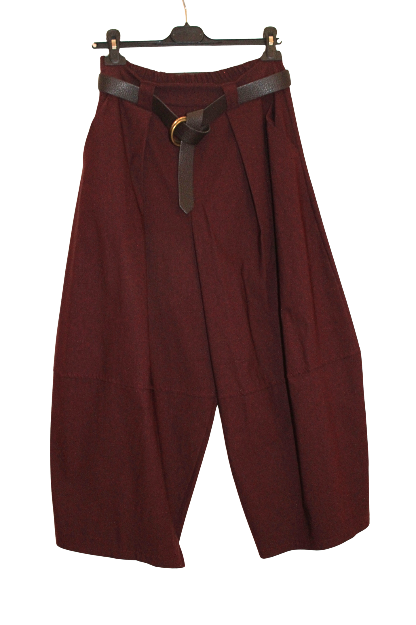Pantalone Baloon nero e bordeaux