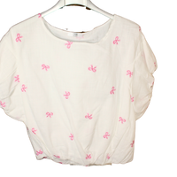 Top crop fiocchi rosa