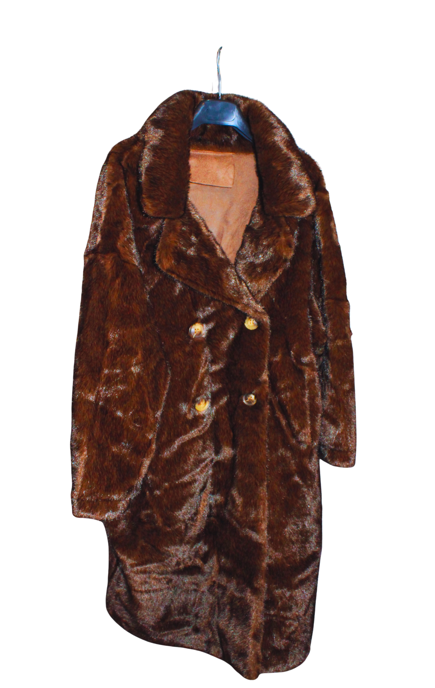 Cappotto doppiopetto donna in ecopelliccia elegante - Peplo