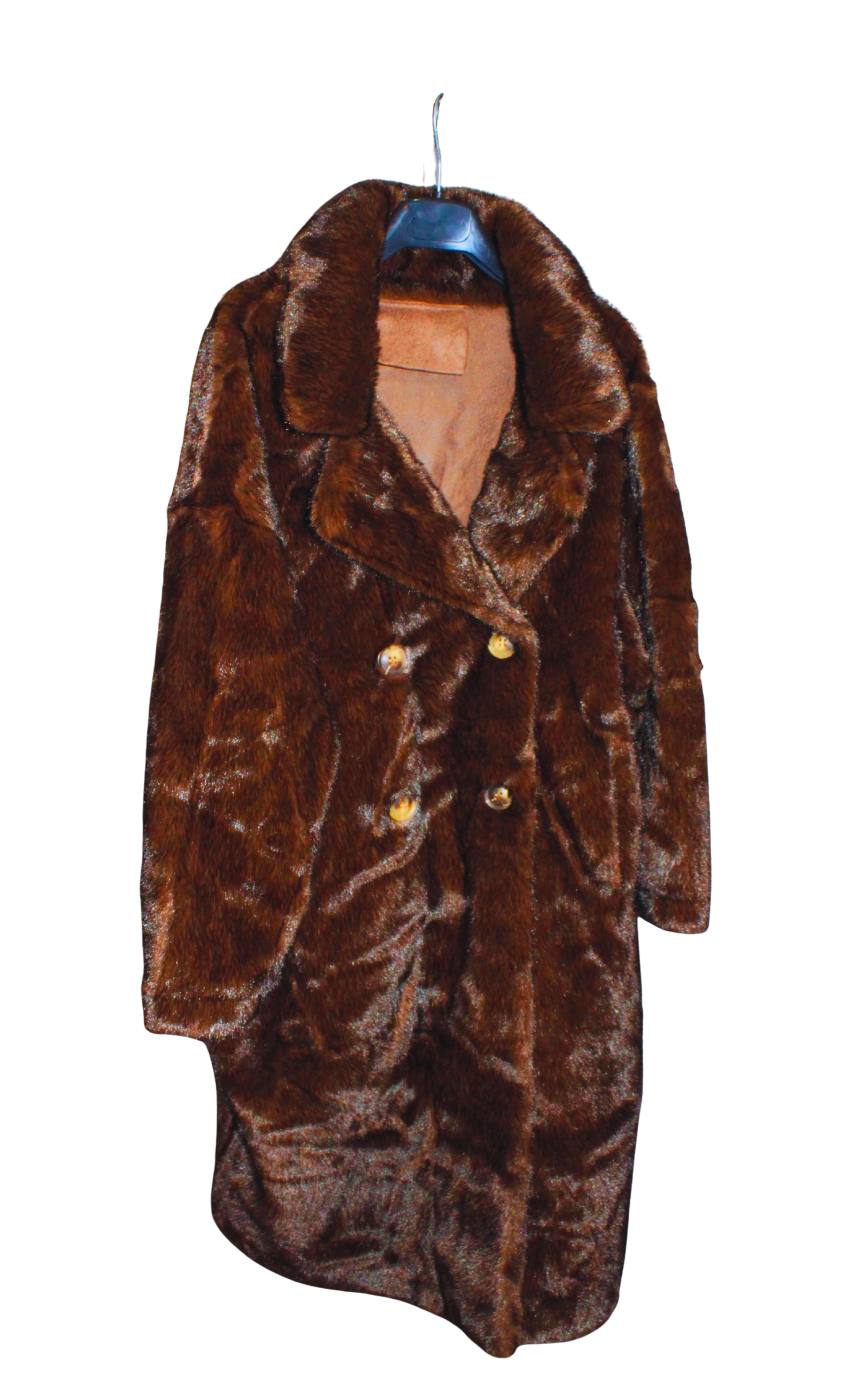 Cappotto doppiopetto donna in ecopelliccia elegante - Peplo