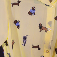Camicia donna Dogs – originale, femminile e casual chic – Peplo