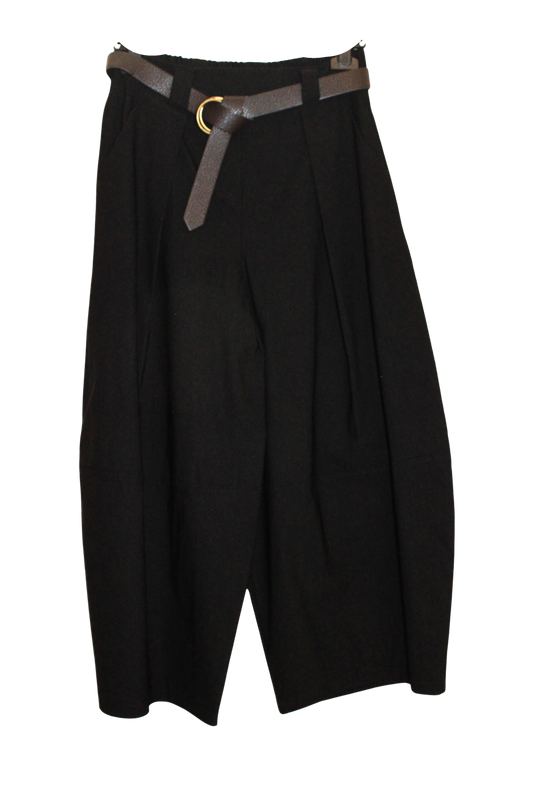 Pantalone Baloon nero e bordeaux