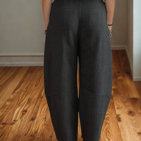 Pantalone baloon scamosciato