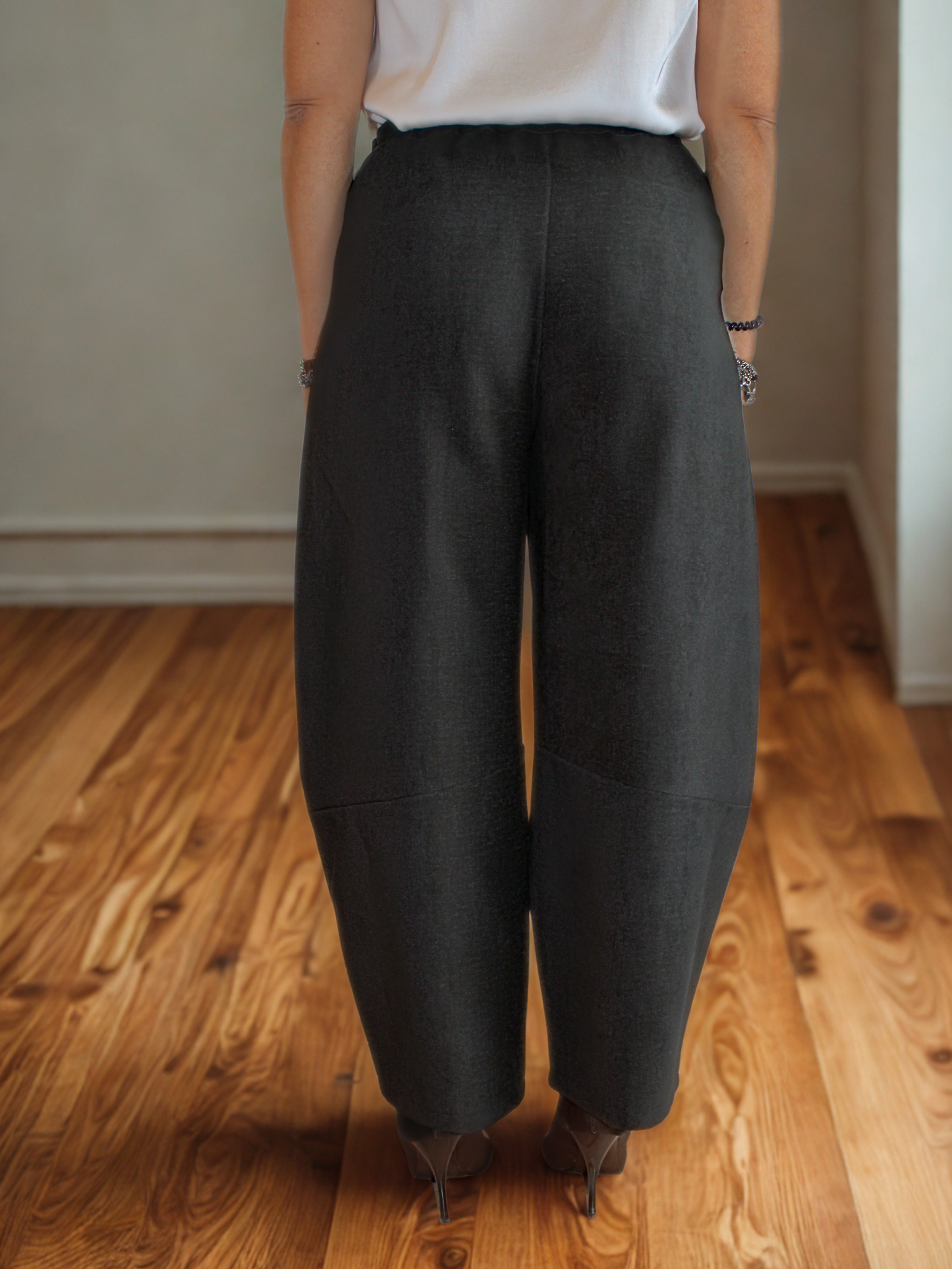 Pantalone baloon scamosciato