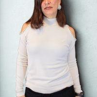 Maglione donna con spalle brillanti – comodo e chic - shoulder shine