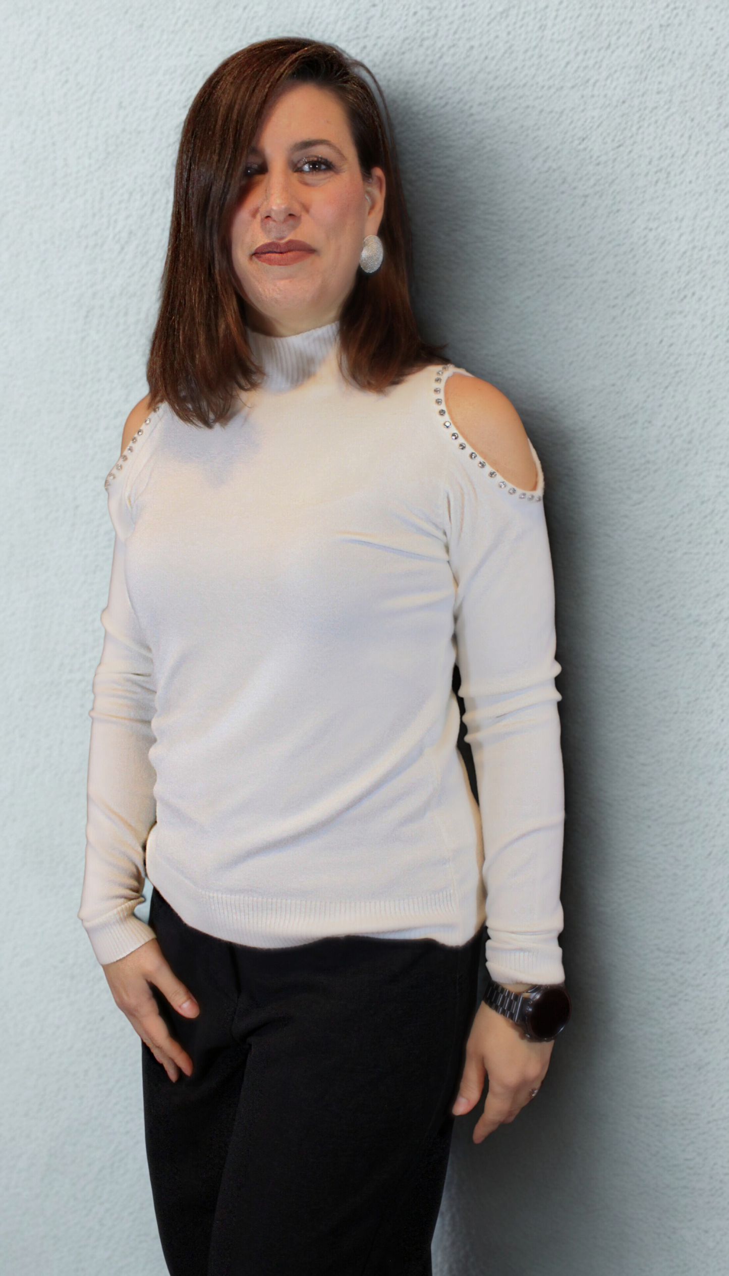 Maglione donna con spalle brillanti – comodo e chic - shoulder shine