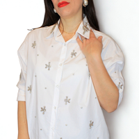 Camicia donna Jewel – elegante con dettagli gioiello – Peplo