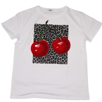 T-shirt cherry animalier