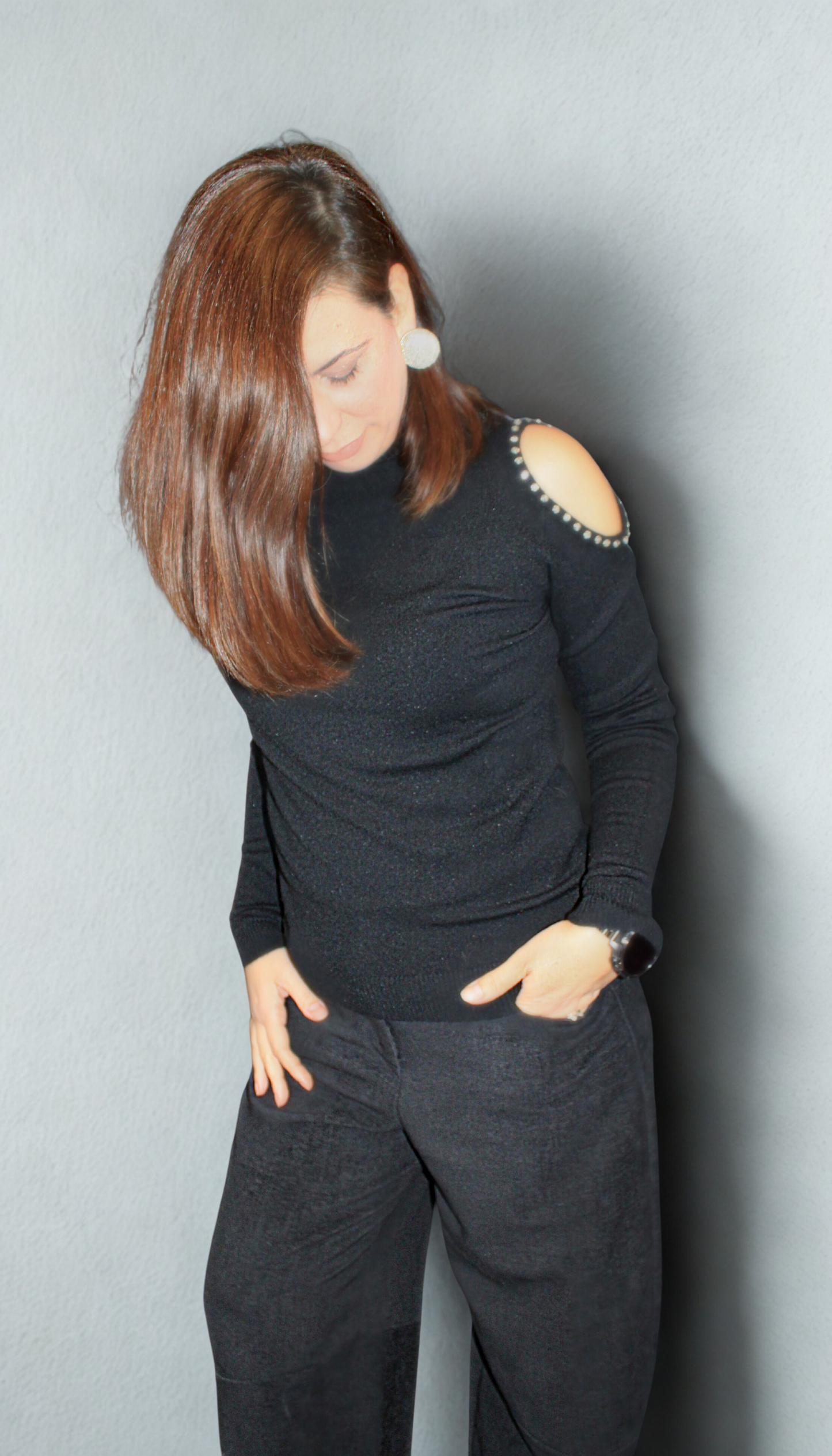 Maglione donna con spalle brillanti – comodo e chic - shoulder shine