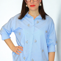 Camicia donna Jewel – elegante con dettagli gioiello – Peplo