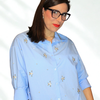 Camicia donna Jewel – elegante con dettagli gioiello – Peplo