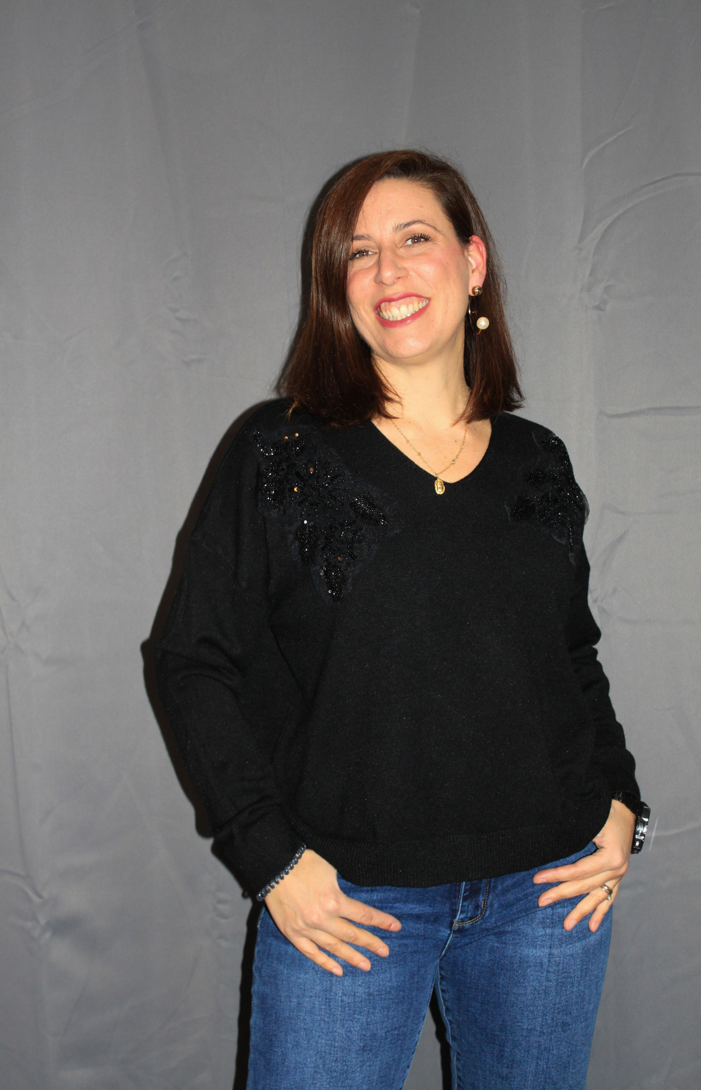 Maglione donna Flowers – morbido, femminile e chic