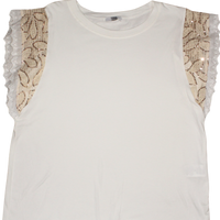 T-shirt manica ricamata