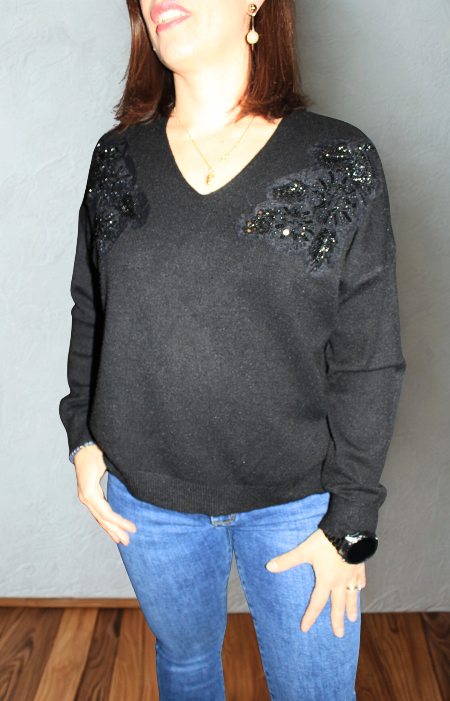 Maglione donna Flowers – morbido, femminile e chic
