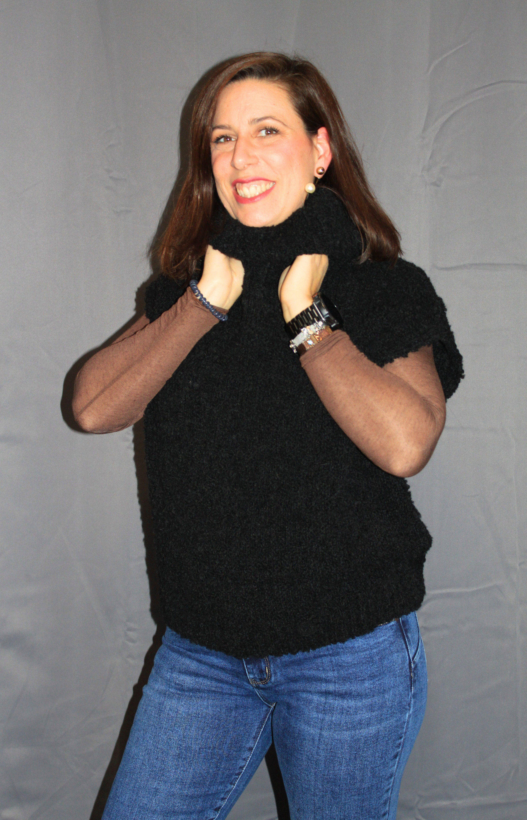 Gilet in maglia bouclé donna – elegante e confortevole