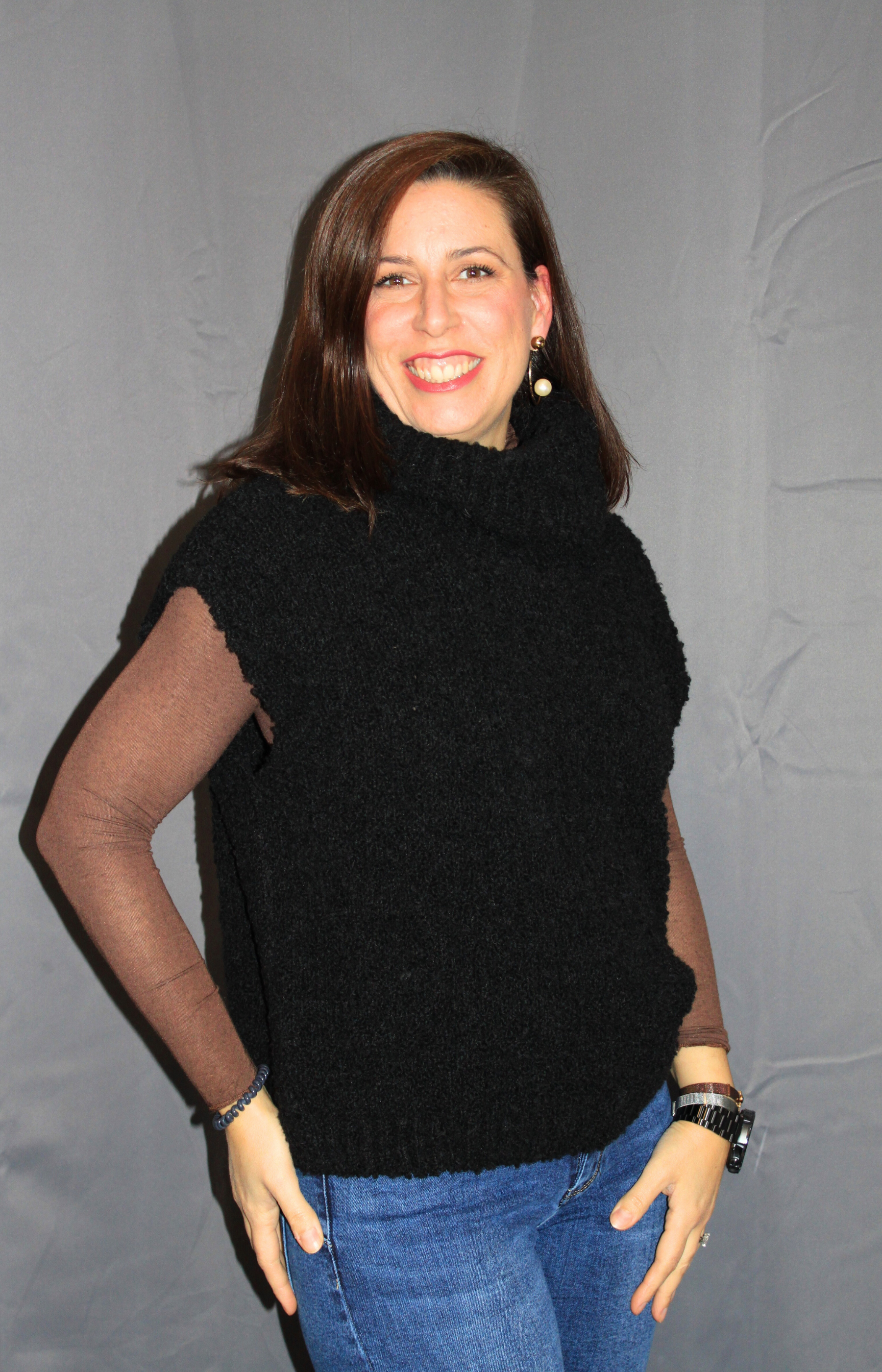 Gilet in maglia bouclé donna – elegante e confortevole