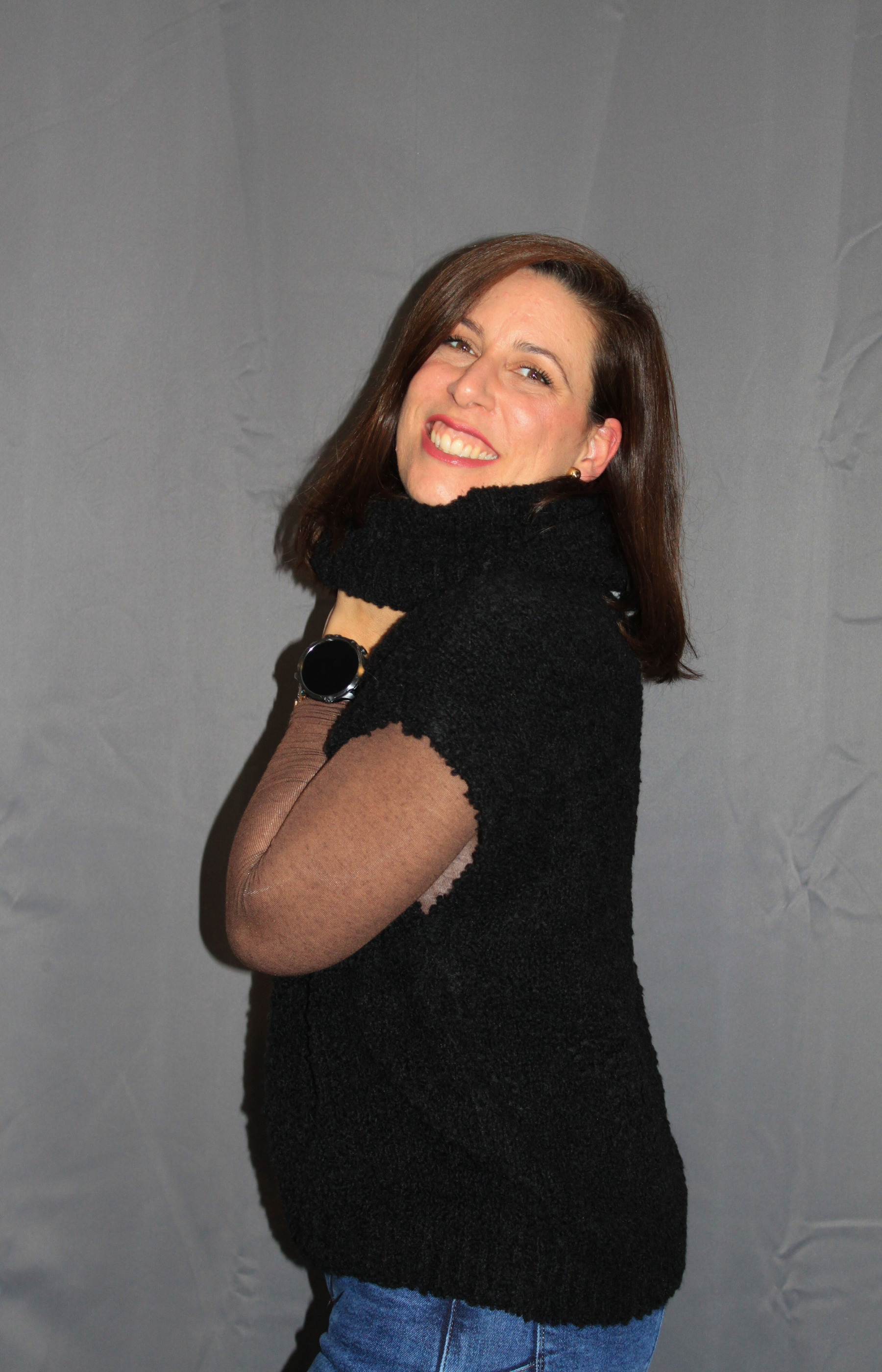 Gilet in maglia bouclé donna – elegante e confortevole