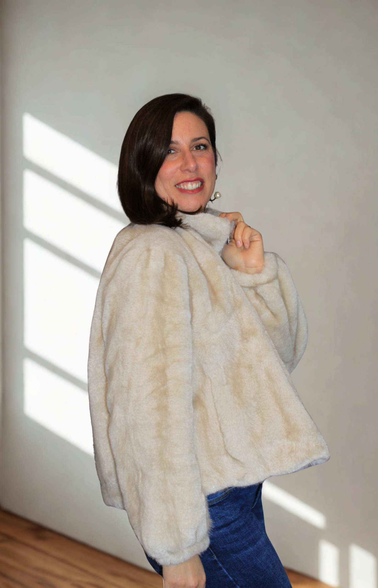 Ecopelliccia oversize donna elegante e confortevole