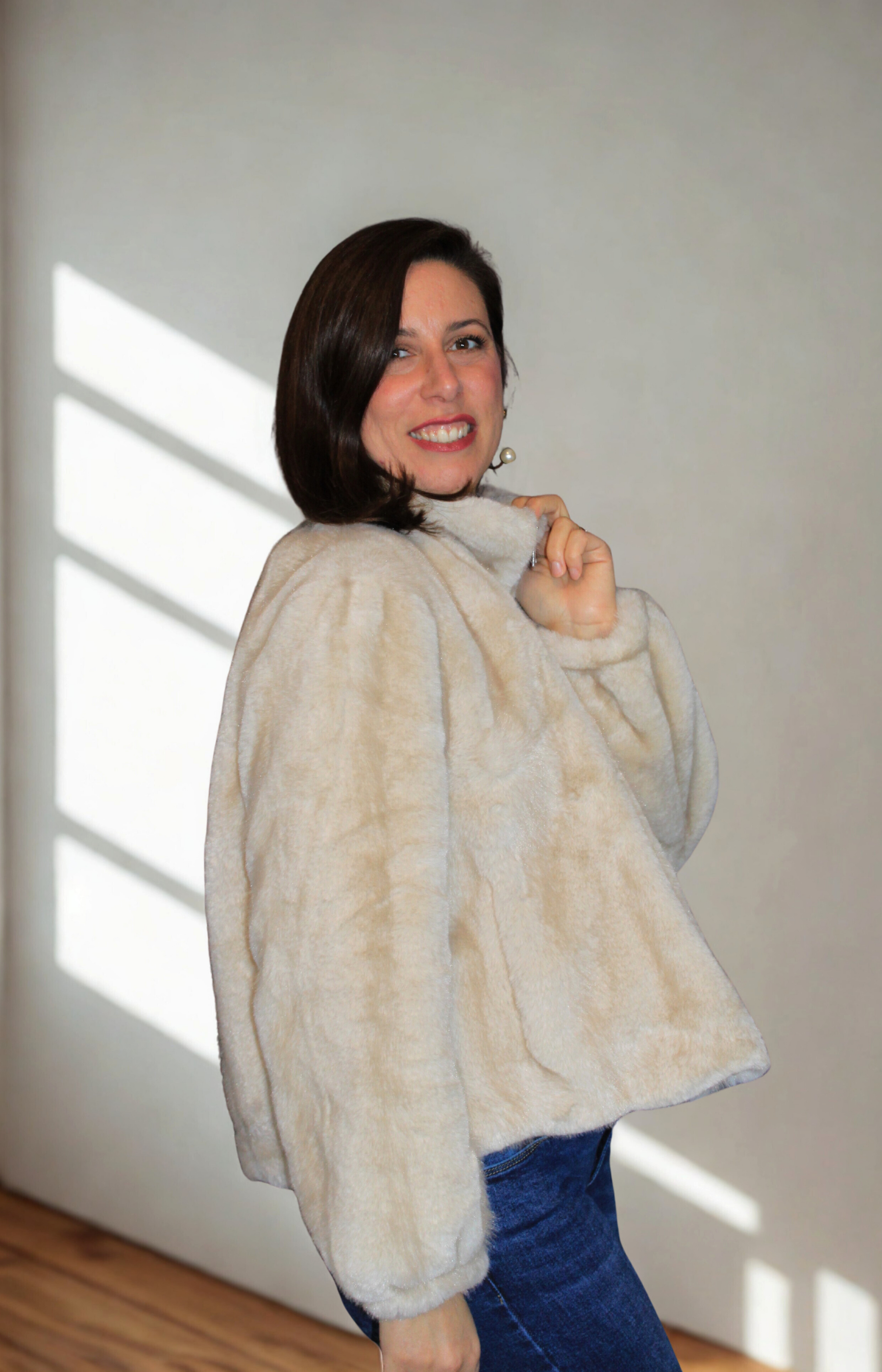 Ecopelliccia oversize donna elegante e confortevole