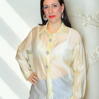 Camicia donna con bottoni gioiello – elegante e raffinata – Peplo