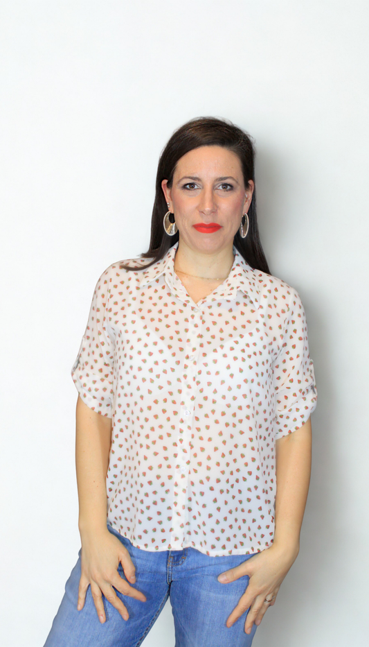 Camicia donna Fragolina – originale, femminile e casual chic – Peplo