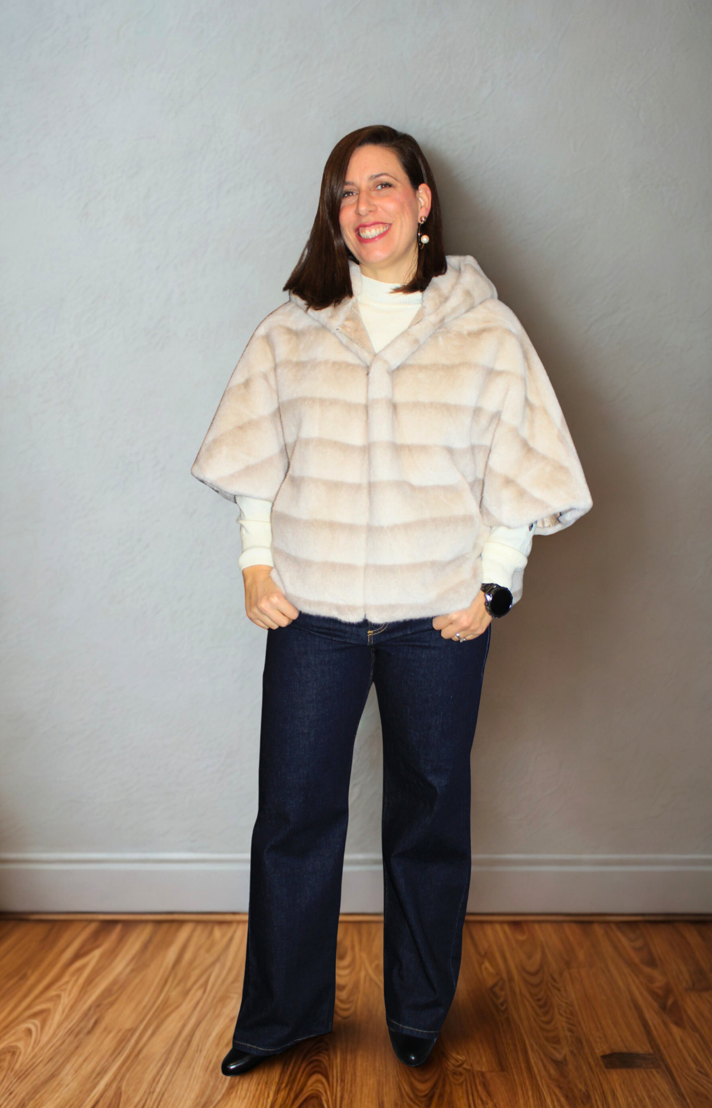 Ecopelliccia donna manica 3/4 – elegante e confortevole