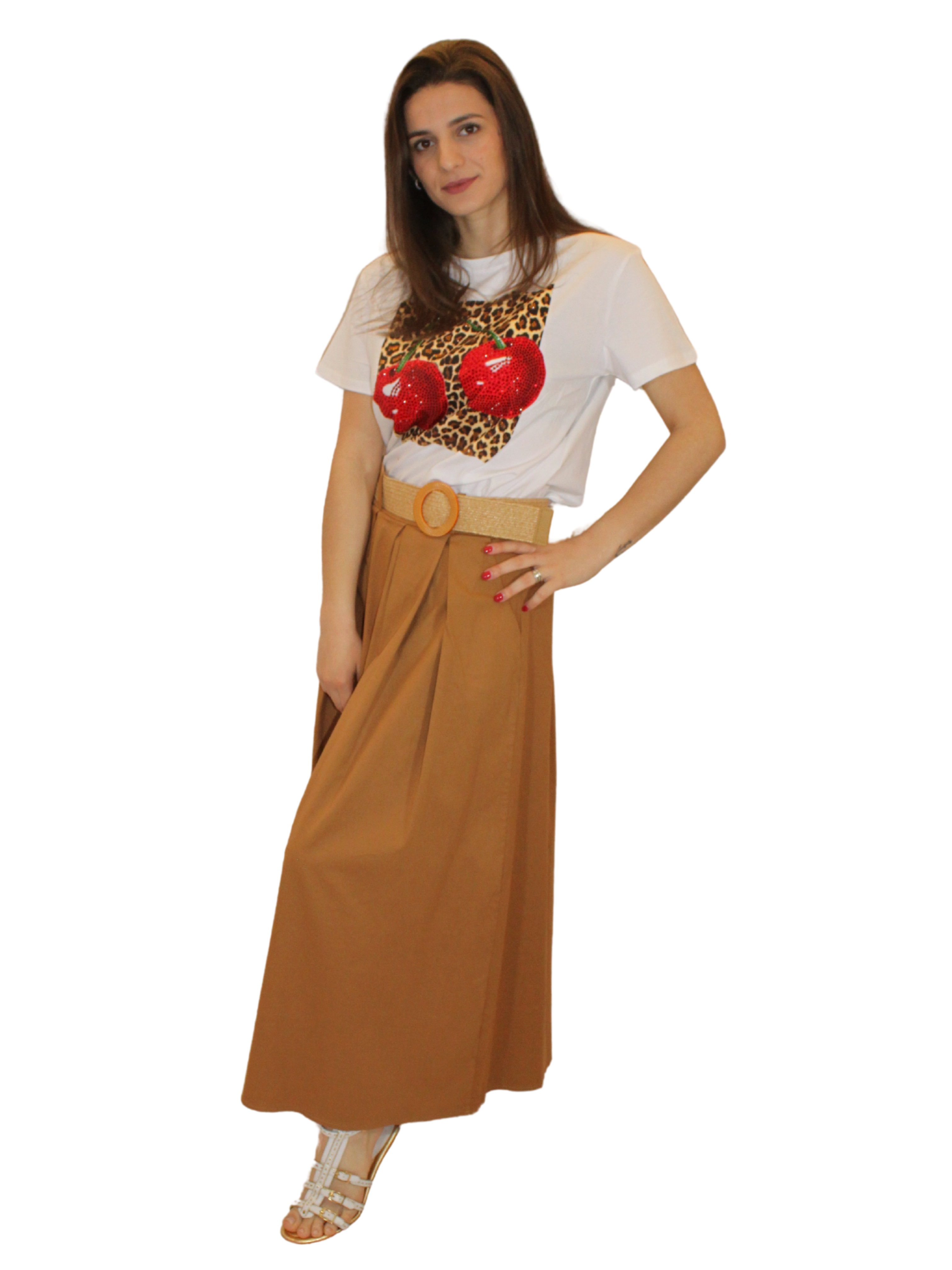 T-shirt cherry animalier