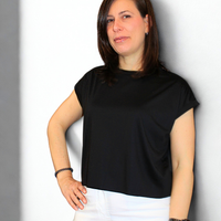 T-Shirt taglio vivo donna in cotone morbido e versatile - Peplo