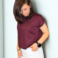 T-Shirt taglio vivo donna in cotone morbido e versatile - Peplo