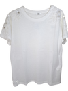 T-shirt manica ricamata