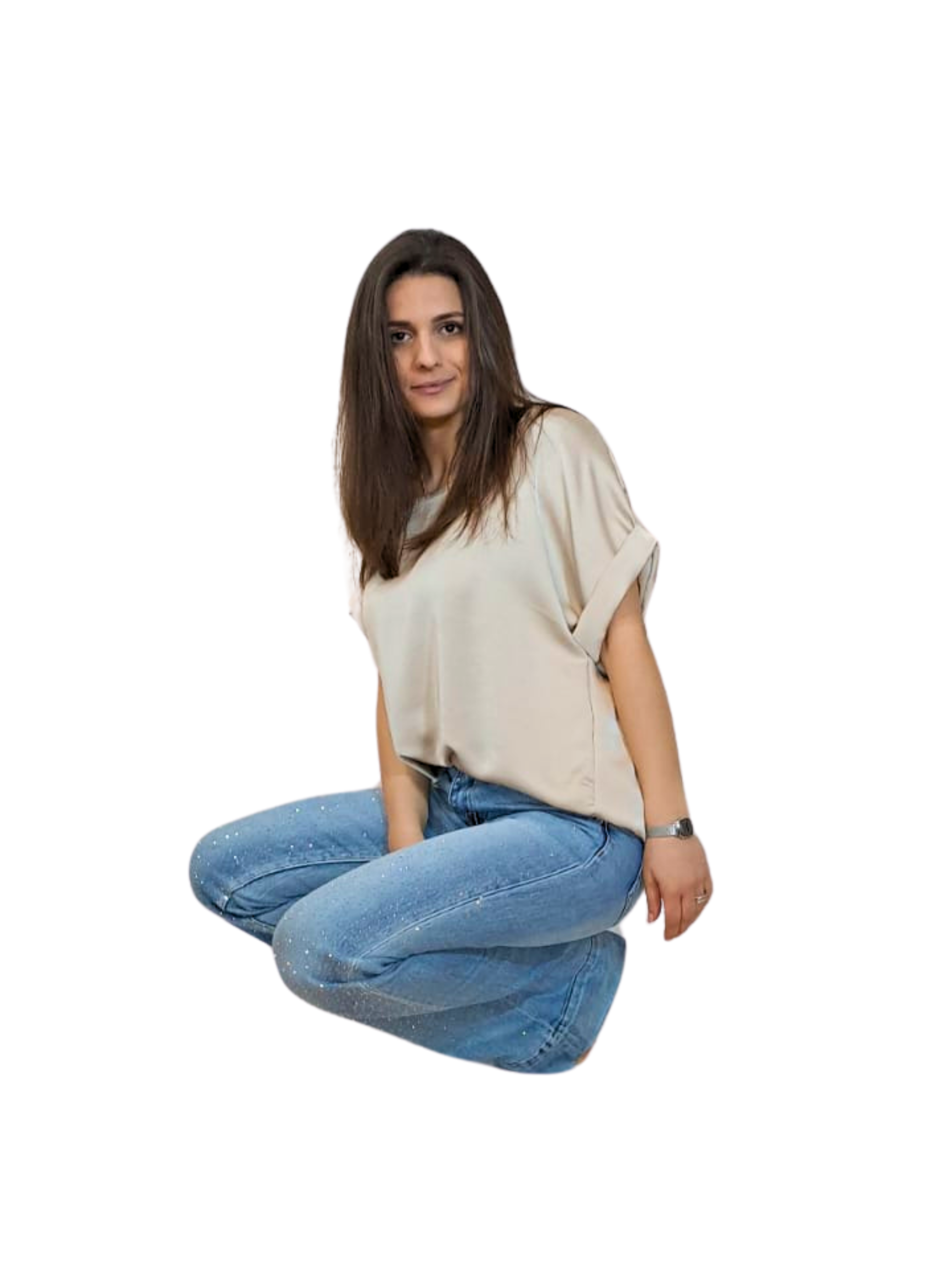 Maglia effetto raso manica corta