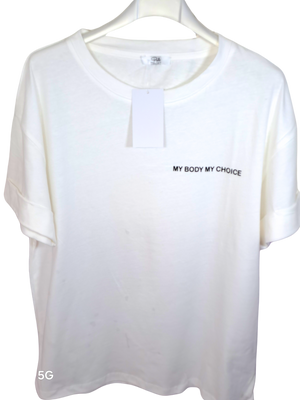 T-shirt con scritta motivazionale