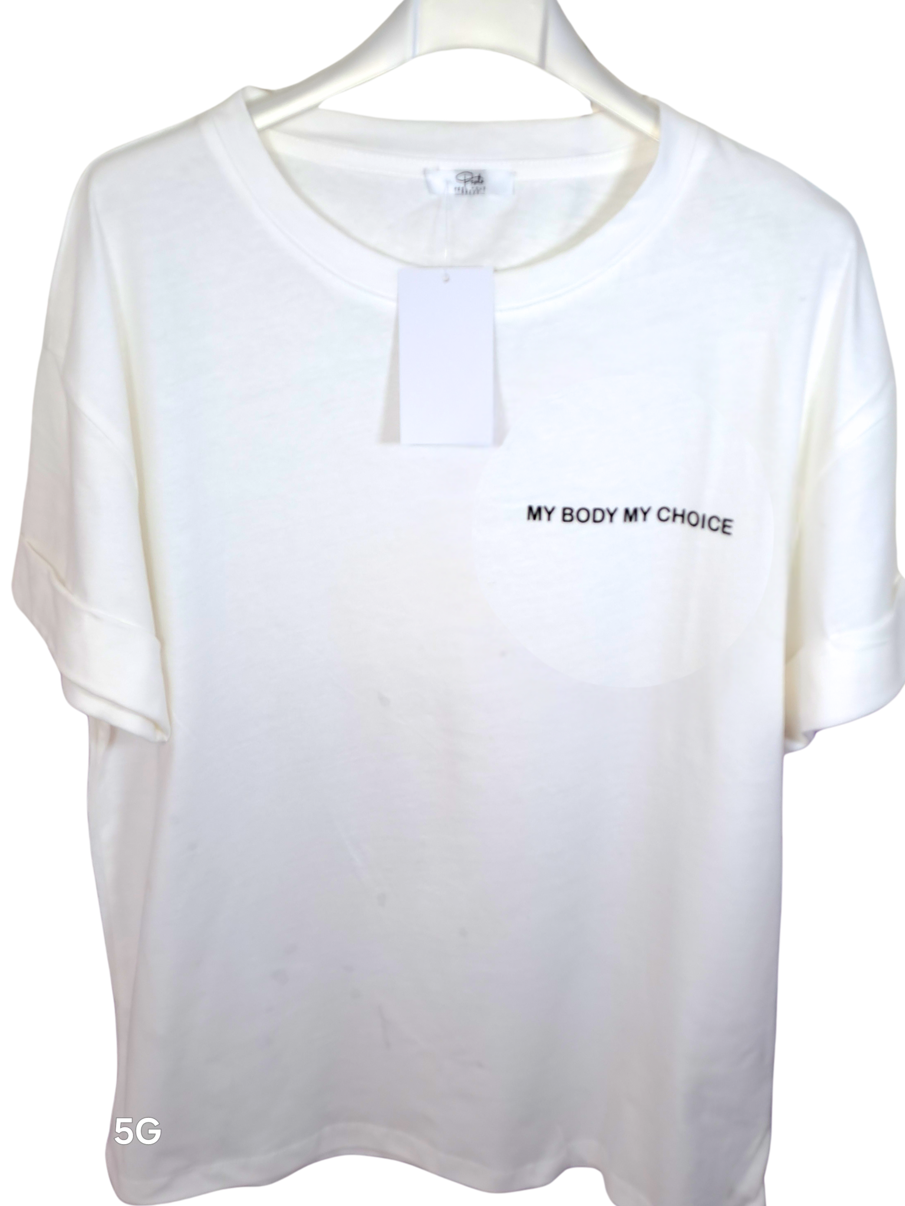 T-shirt con scritta motivazionale